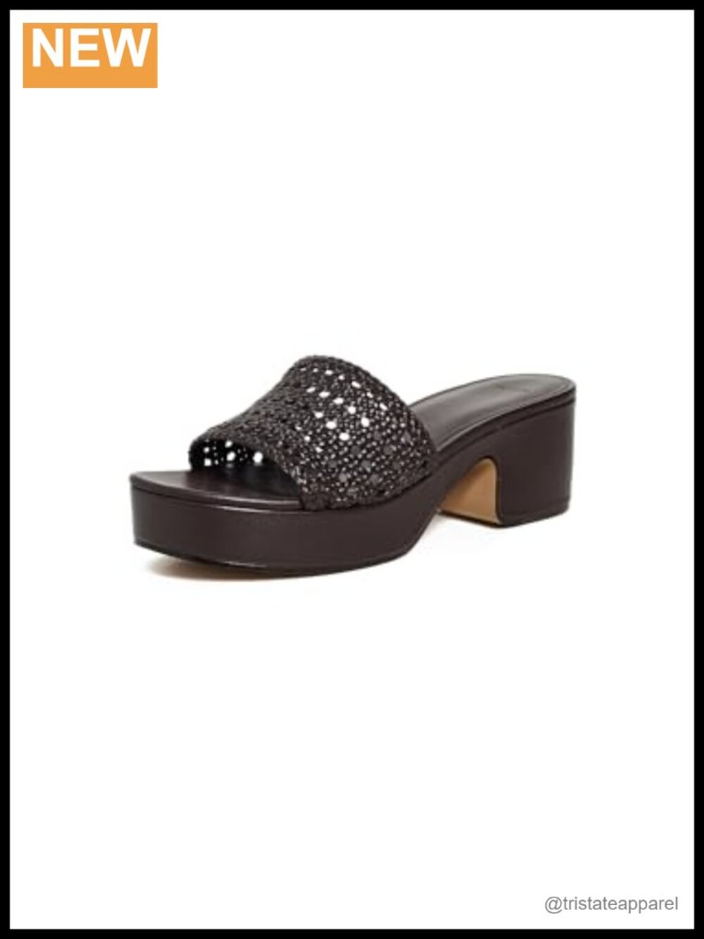 Vince Margo Woven Leather Platform Sandals Chunky Heel